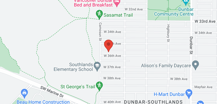 map of 4063 W 36TH AVENUE